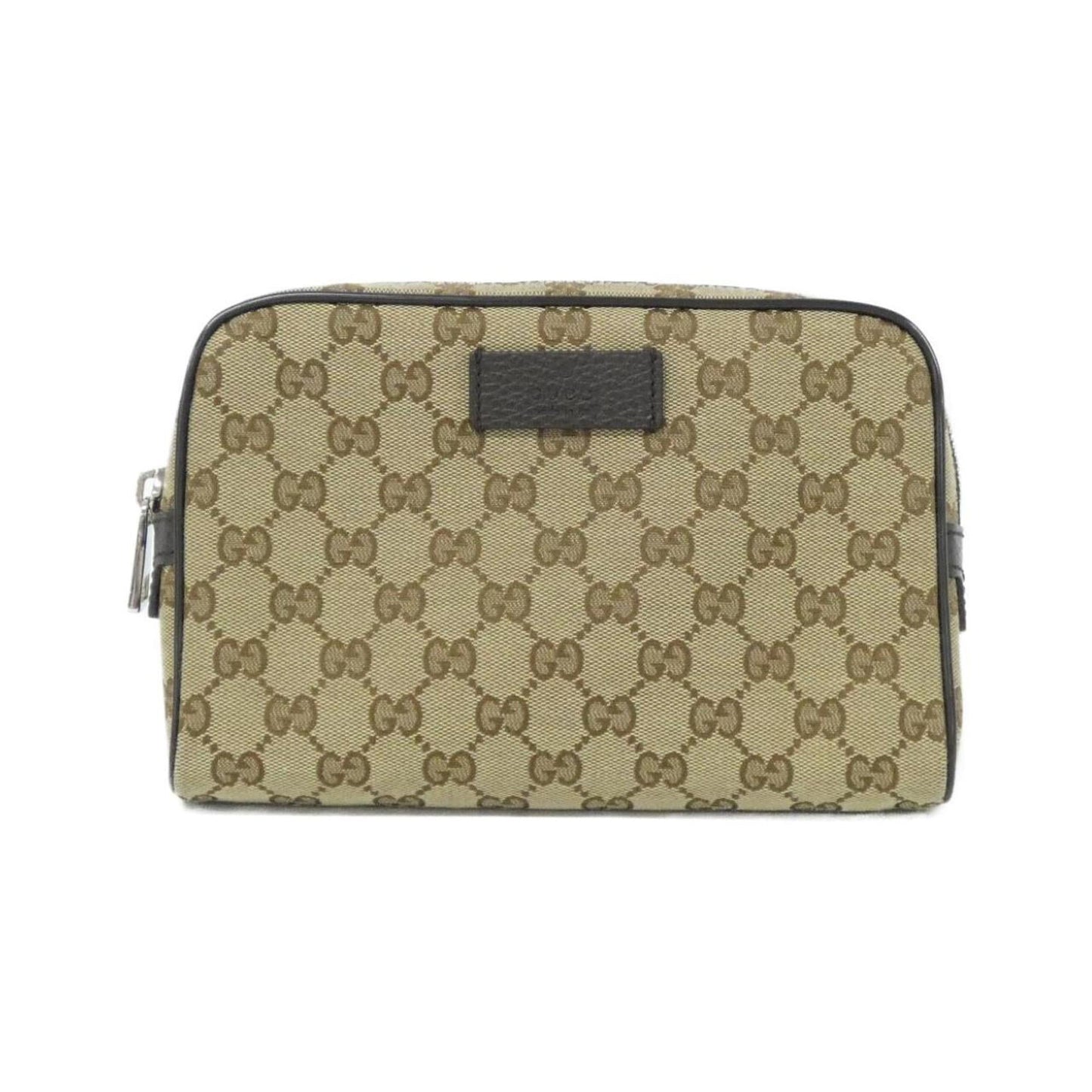 Gucci Beige Brown Gg Canvas Leather Fanny Pack ( )