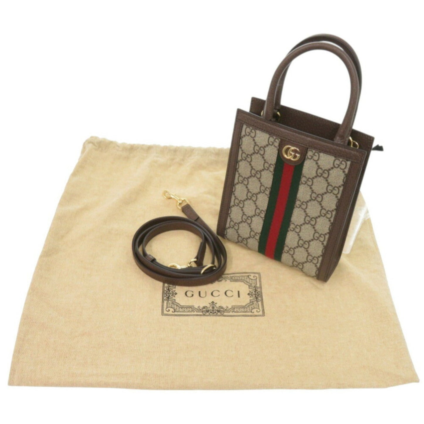 Gucci Beige Gg Canvas Shoulder Bag ( )
