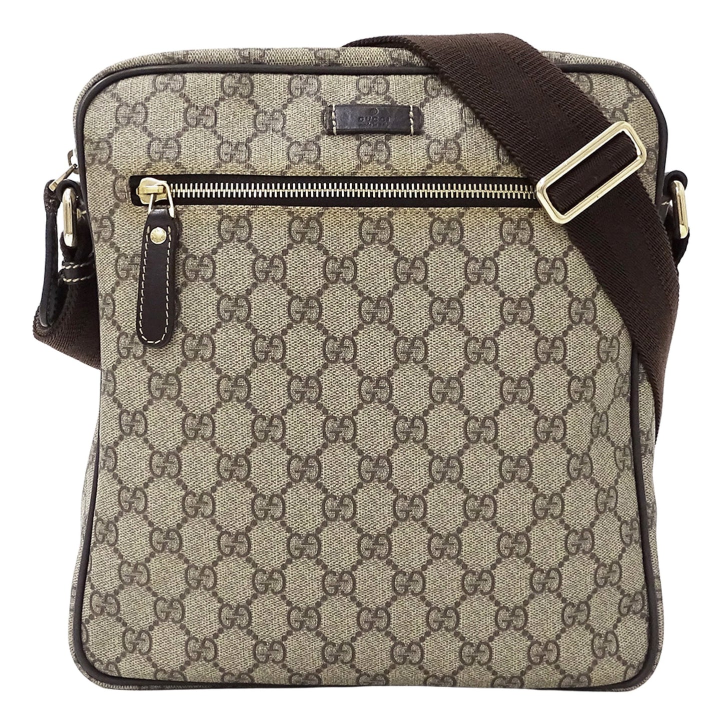 Gucci Beige Brown Gg Supreme Shoulder Bag ( )