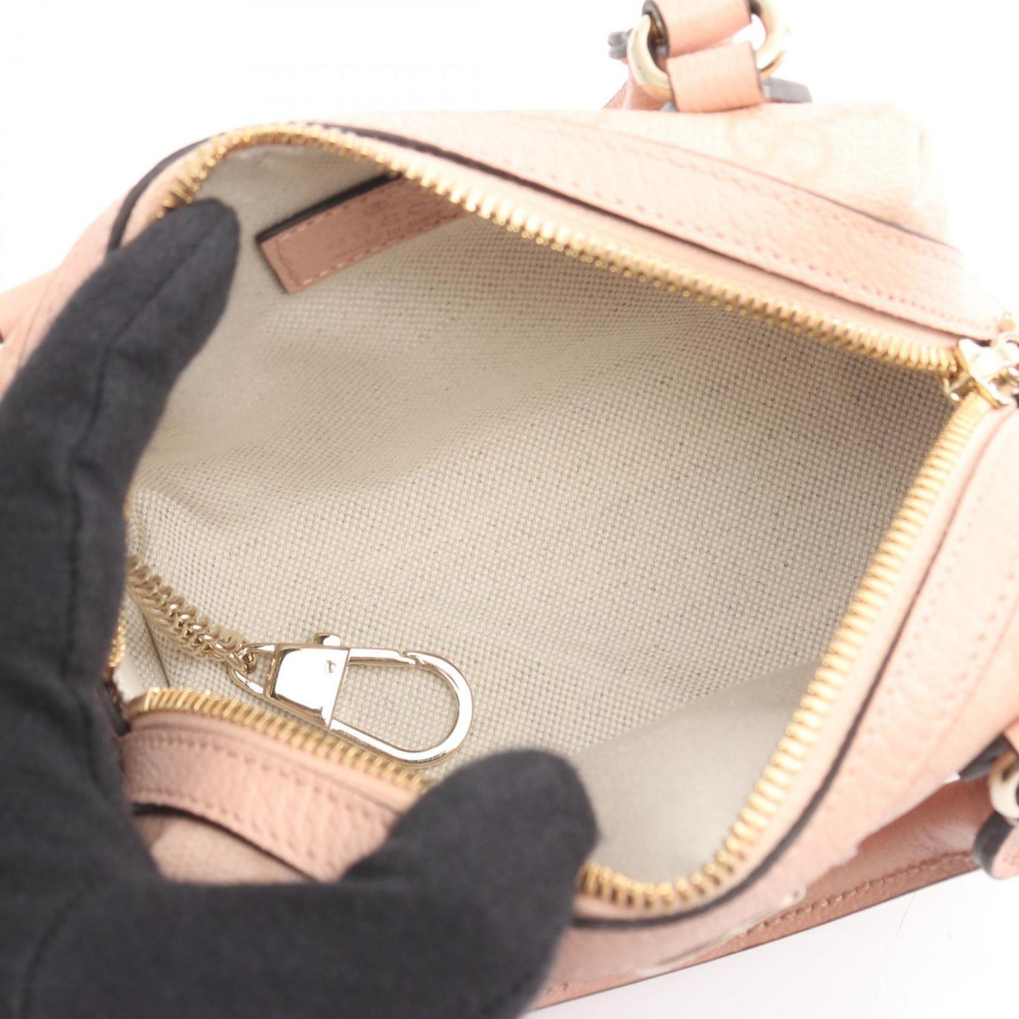 Gucci Pink Gg Supreme Leather Handbag ( )