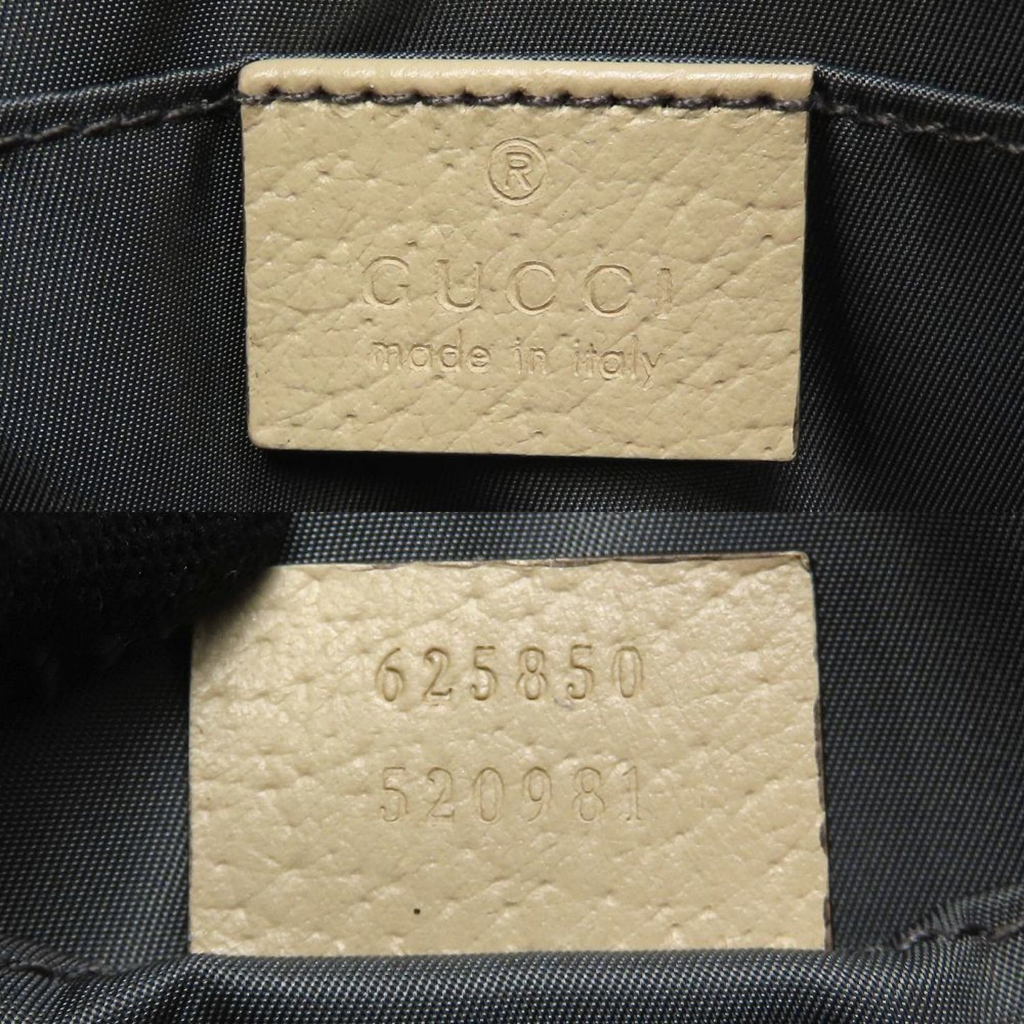 Gucci Beige Gray Nylon Leather Shoulder Bag ( )
