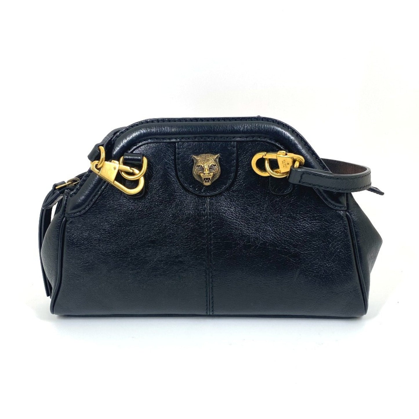 Gucci Black Leather Clutch Bag Shoulder Bag ( )
