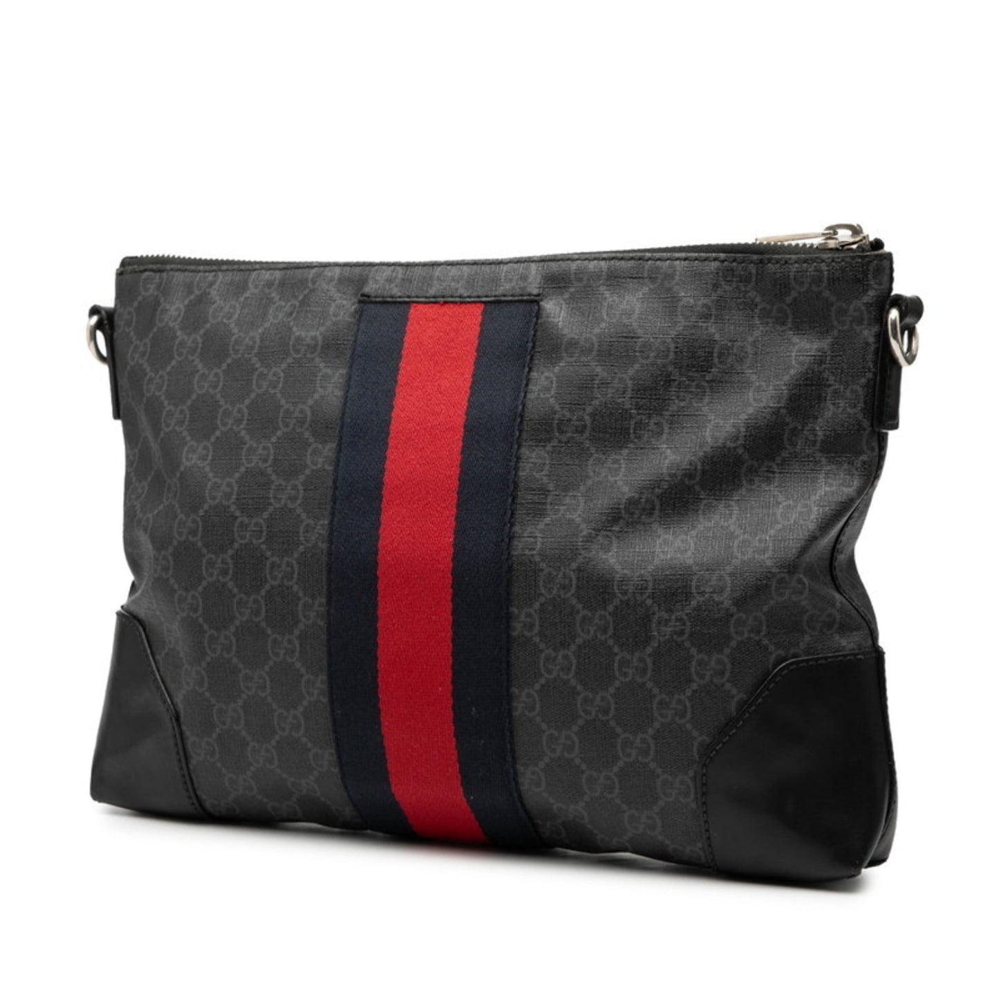 Gucci Black Pvc Leather Shoulder Bag ( )
