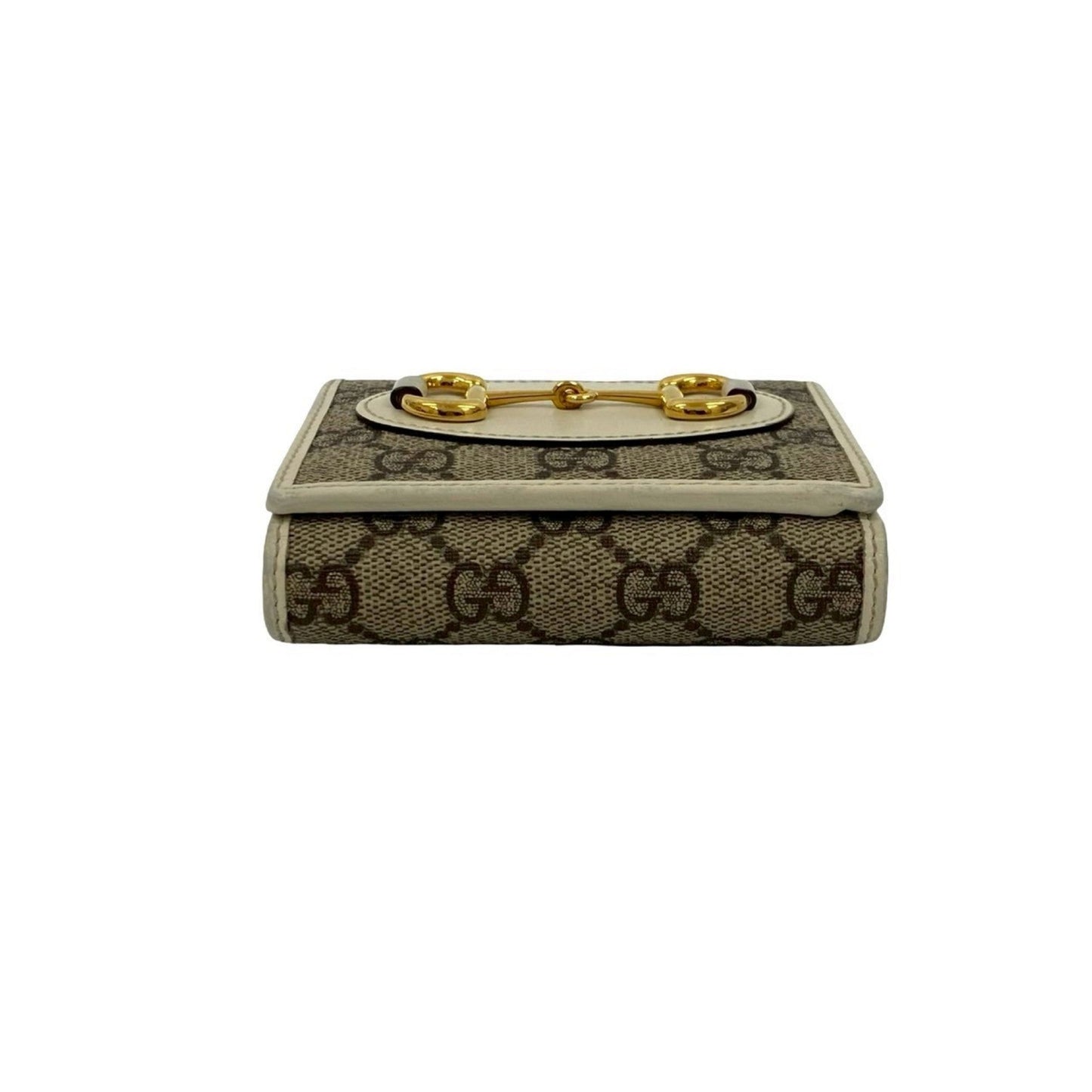 Gucci Brown White Leather Pvc Wallet (Bi-Fold) ( )