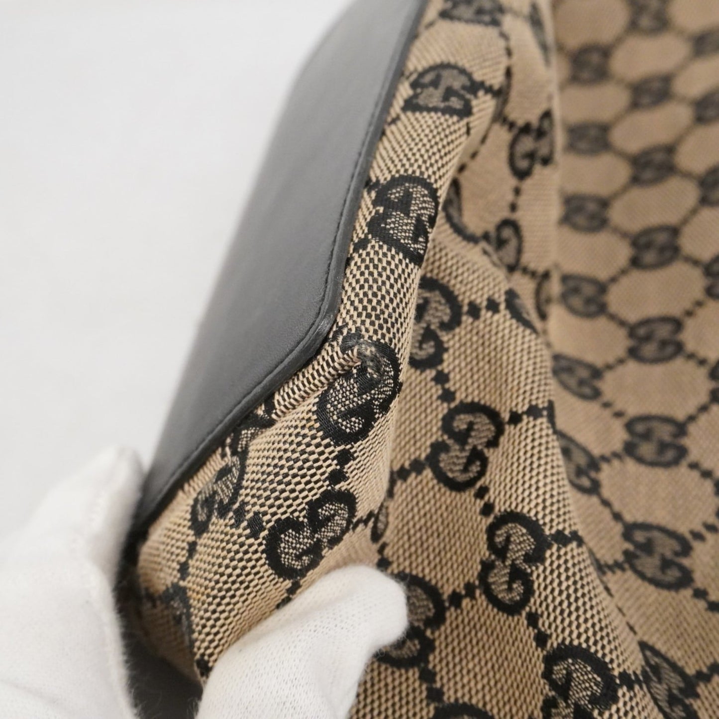 Gucci Black Canvas Tote Bag ( )