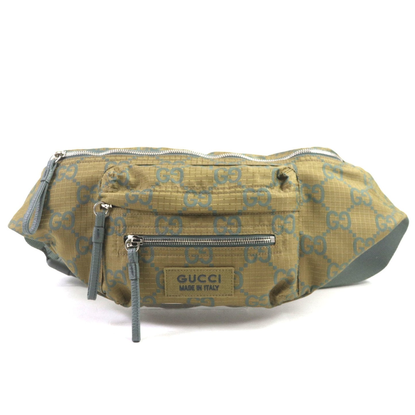 Gucci Khaki Nylon Leather Fanny Pack ( )
