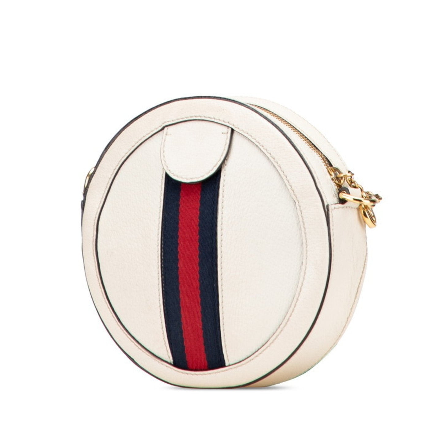Gucci Ophidia Navy Red Color White Leather Shoulder Bag ( )
