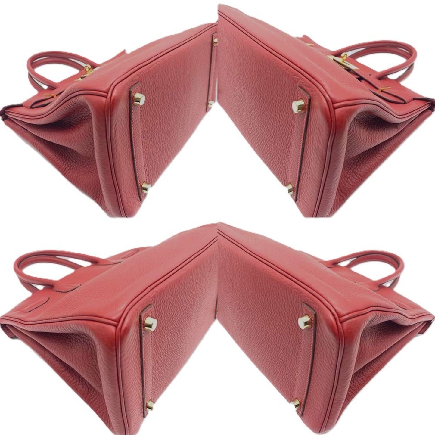 Hermes Red Color Ardennes Leather Handbag ( )