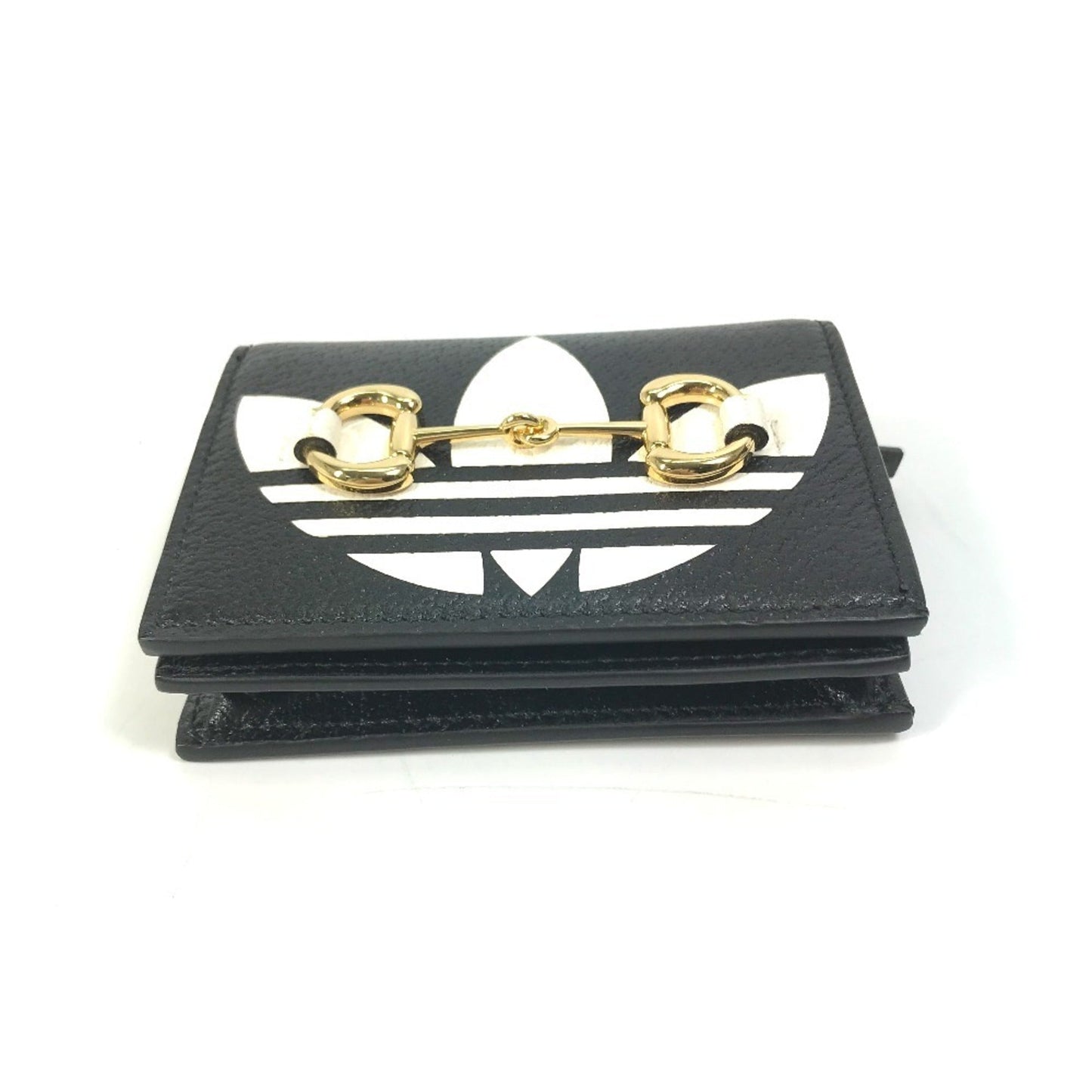 Gucci Black White Leather Chain/Shoulder Wallet ( )
