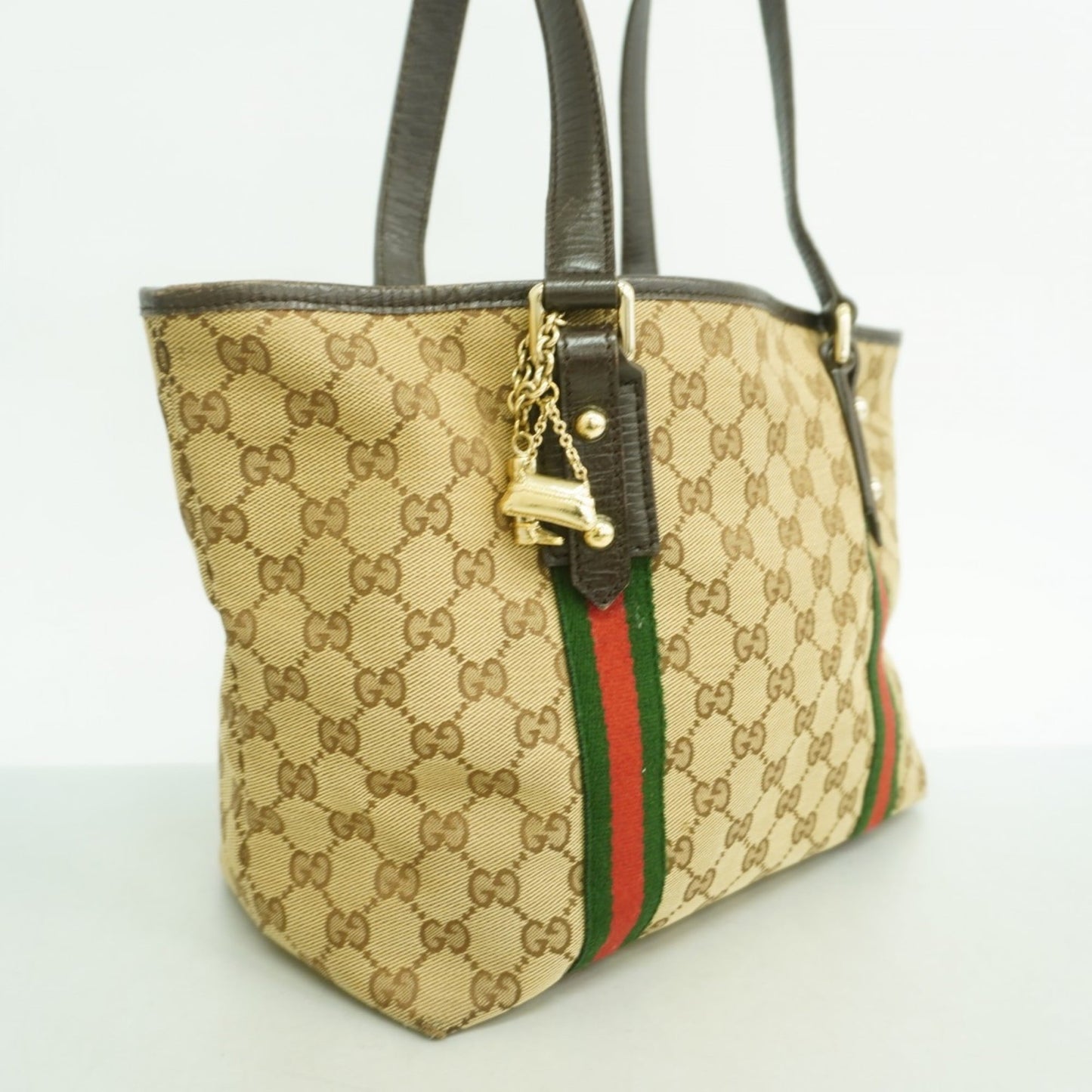 Gucci Brown Canvas Tote Bag ( )
