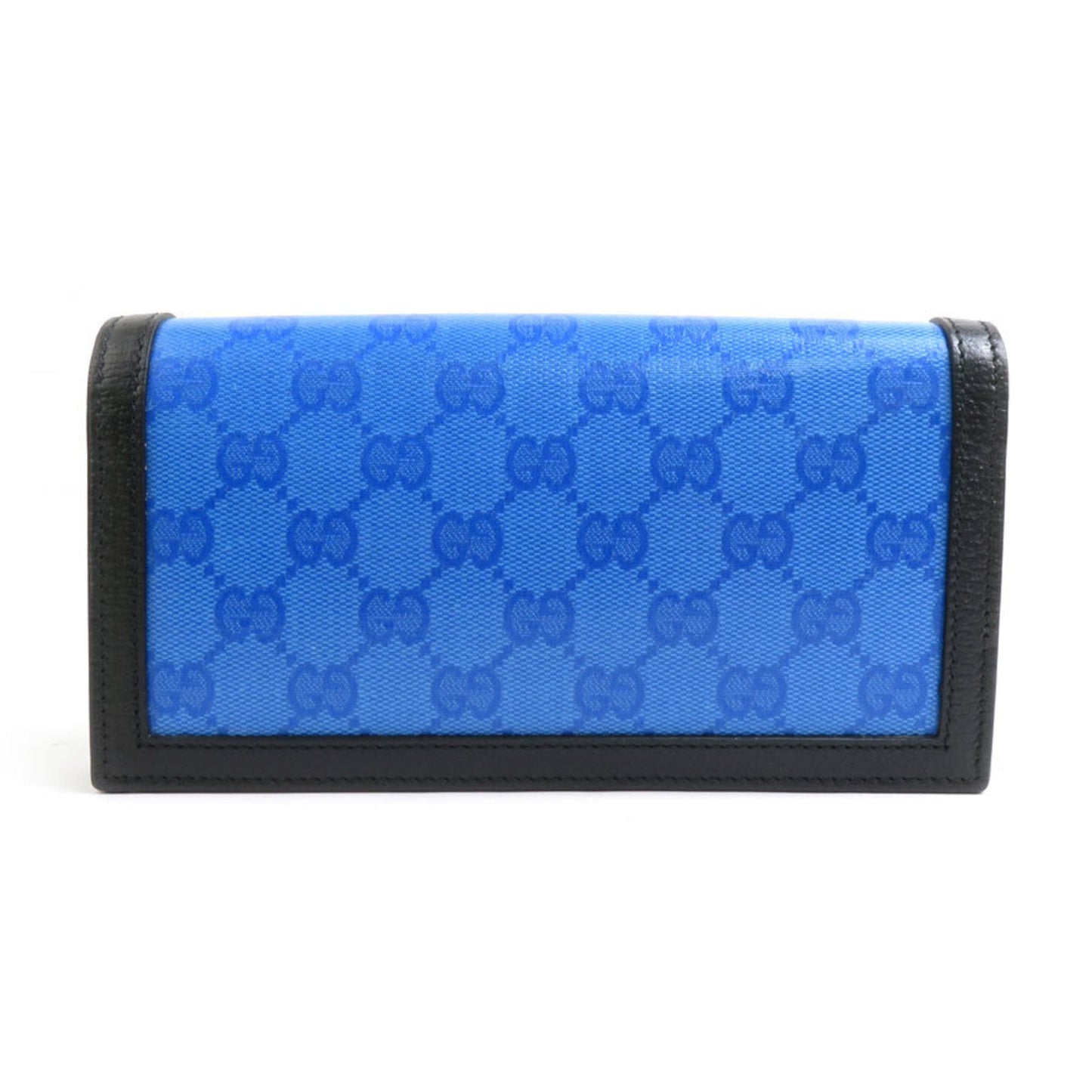 Gucci Black Blue White Leather Chain/Shoulder Wallet ( )