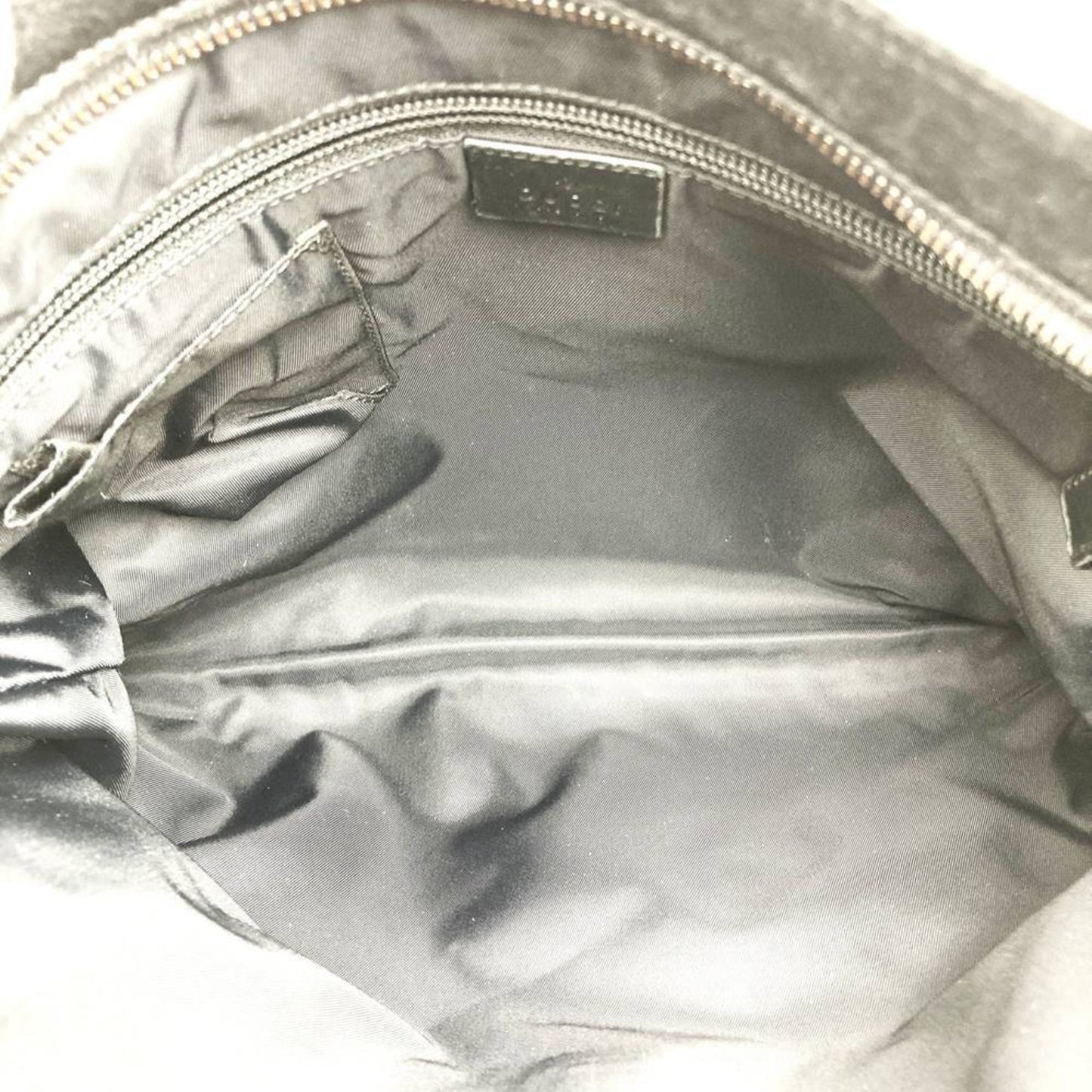 Gucci Black Nylon Leather Shoulder Bag ( )