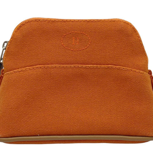 Hermes Orange Canvas Pouch ( )