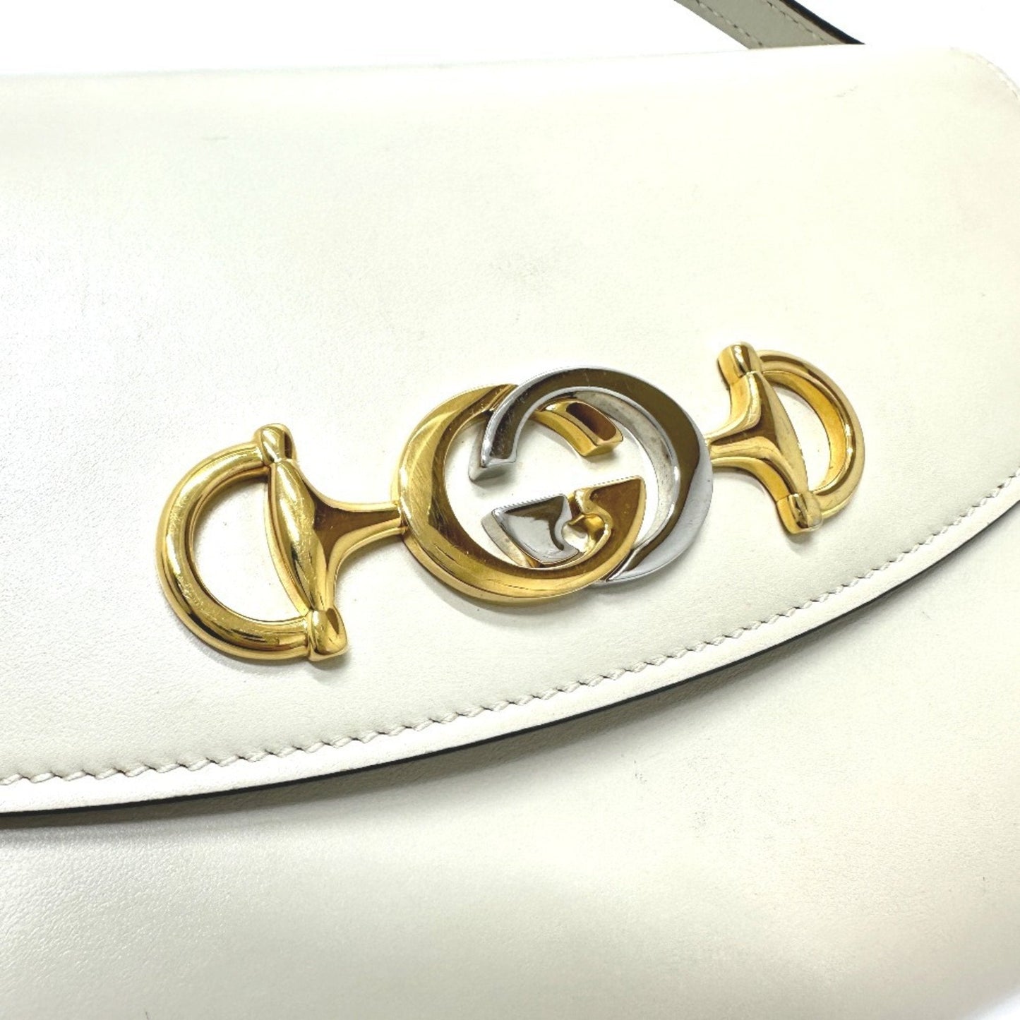 Gucci Off-White Leather Shoulder Bag ( )