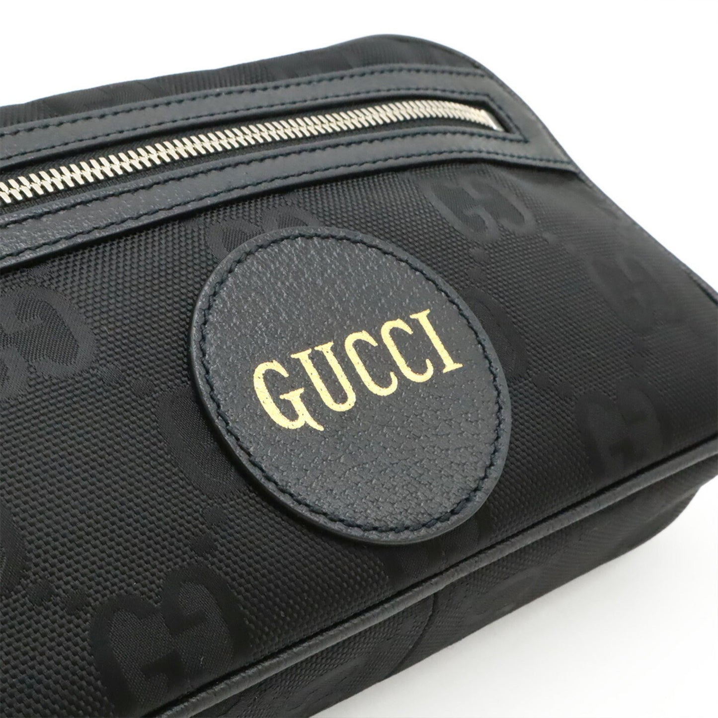 Gucci Black Nylon Canvas Leather Fanny Pack Sling Bag ( )