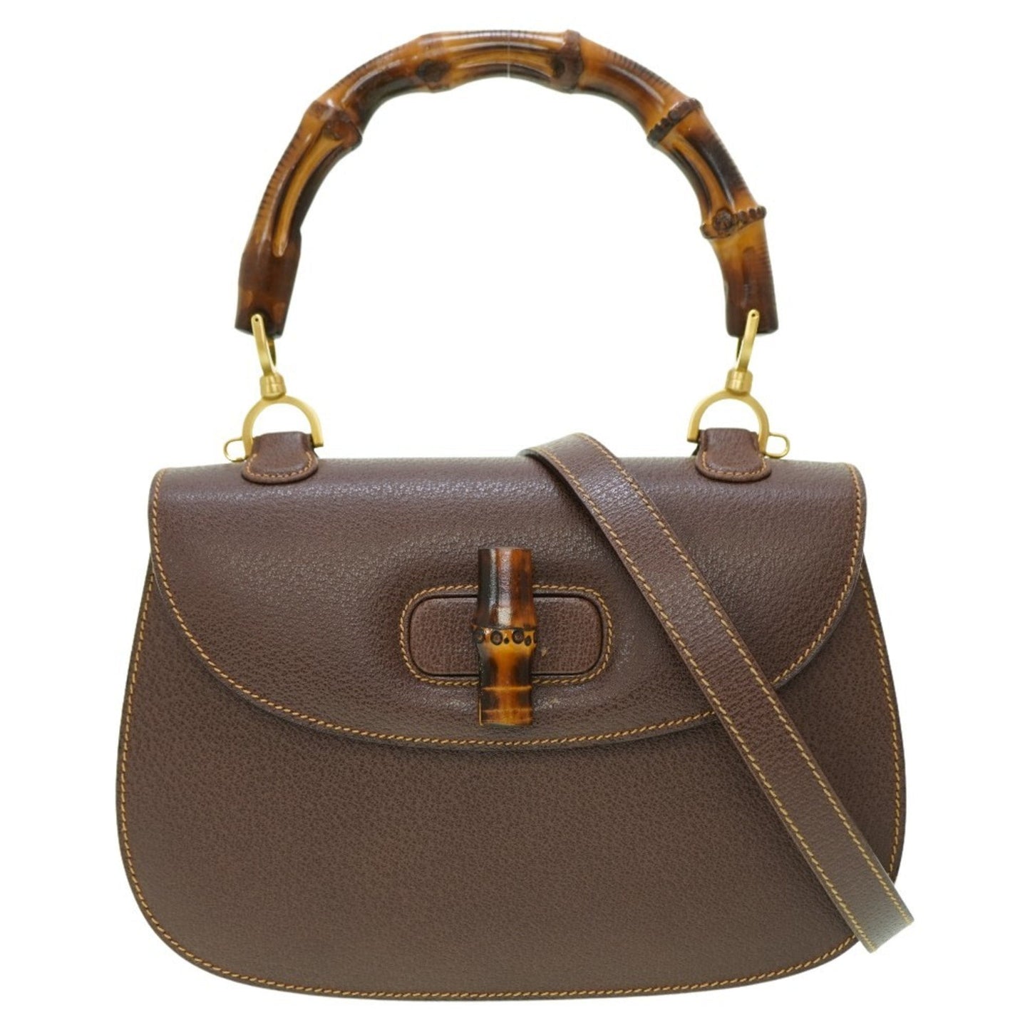 Gucci Brown Leather Handbag ( )