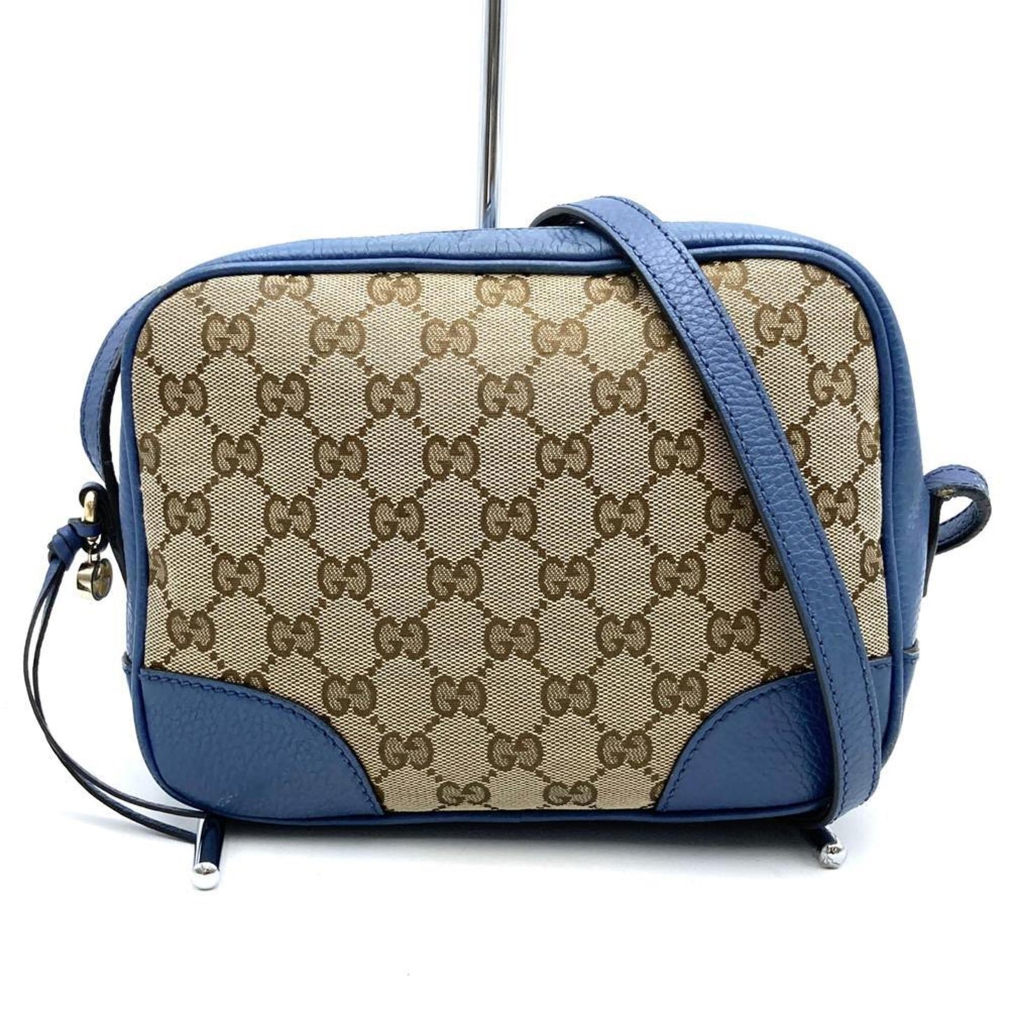 Gucci Brown Gg Canvas Leather Shoulder Bag ( )