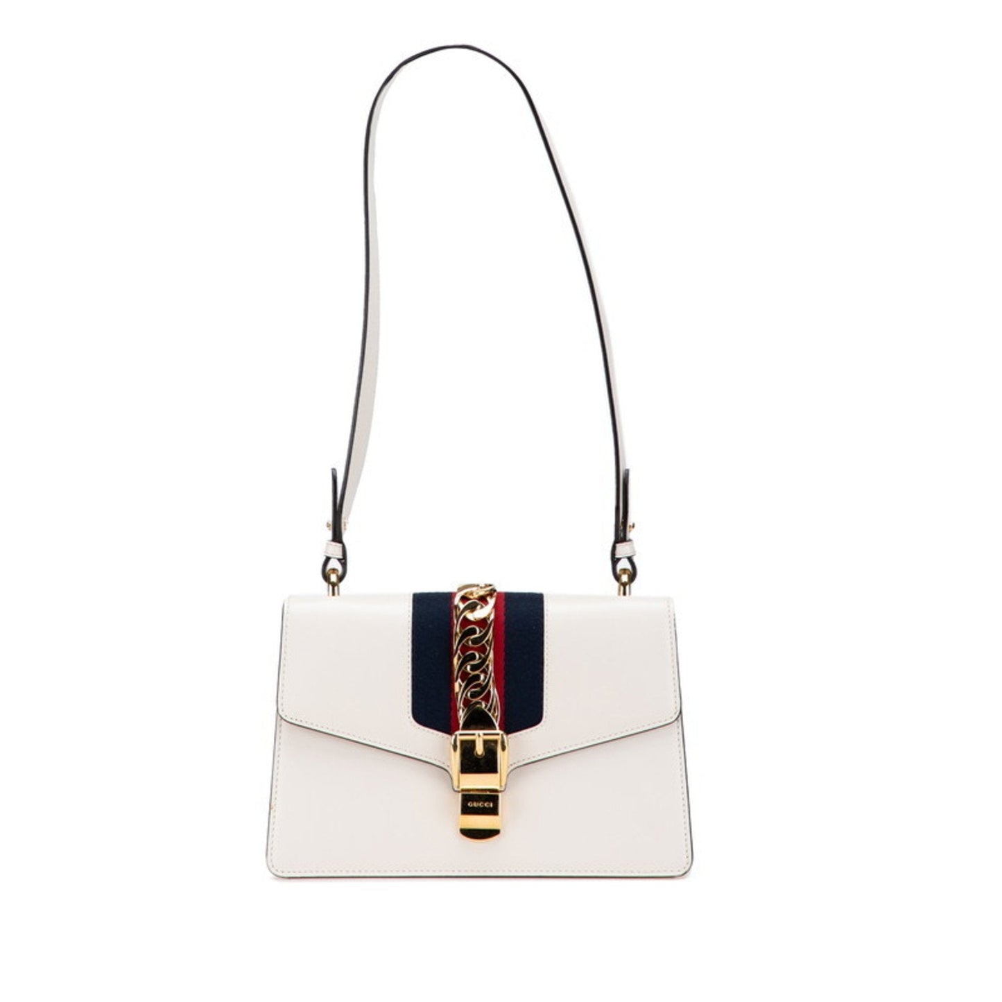 Gucci Multi-Color White Leather Shoulder Bag ( )