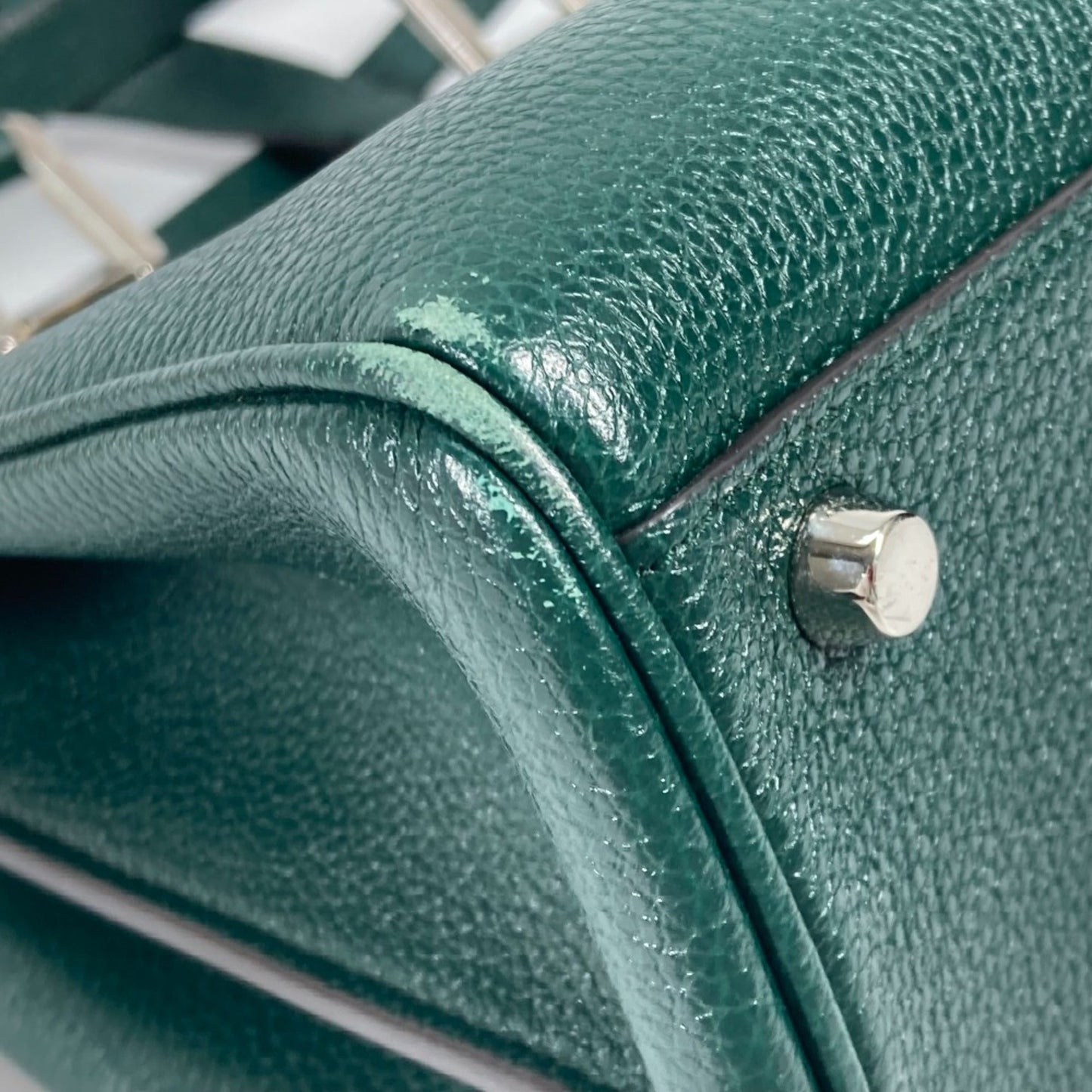 Gucci Green Leather Handbag ( )