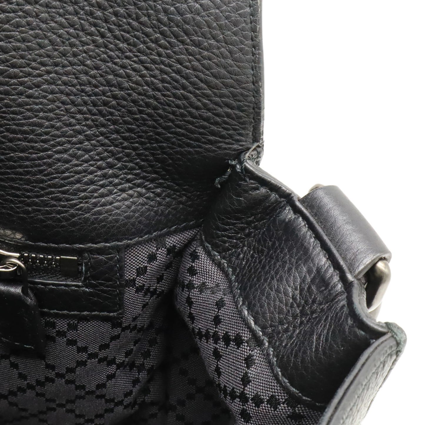Gucci Black Leather Shoulder Bag ( )