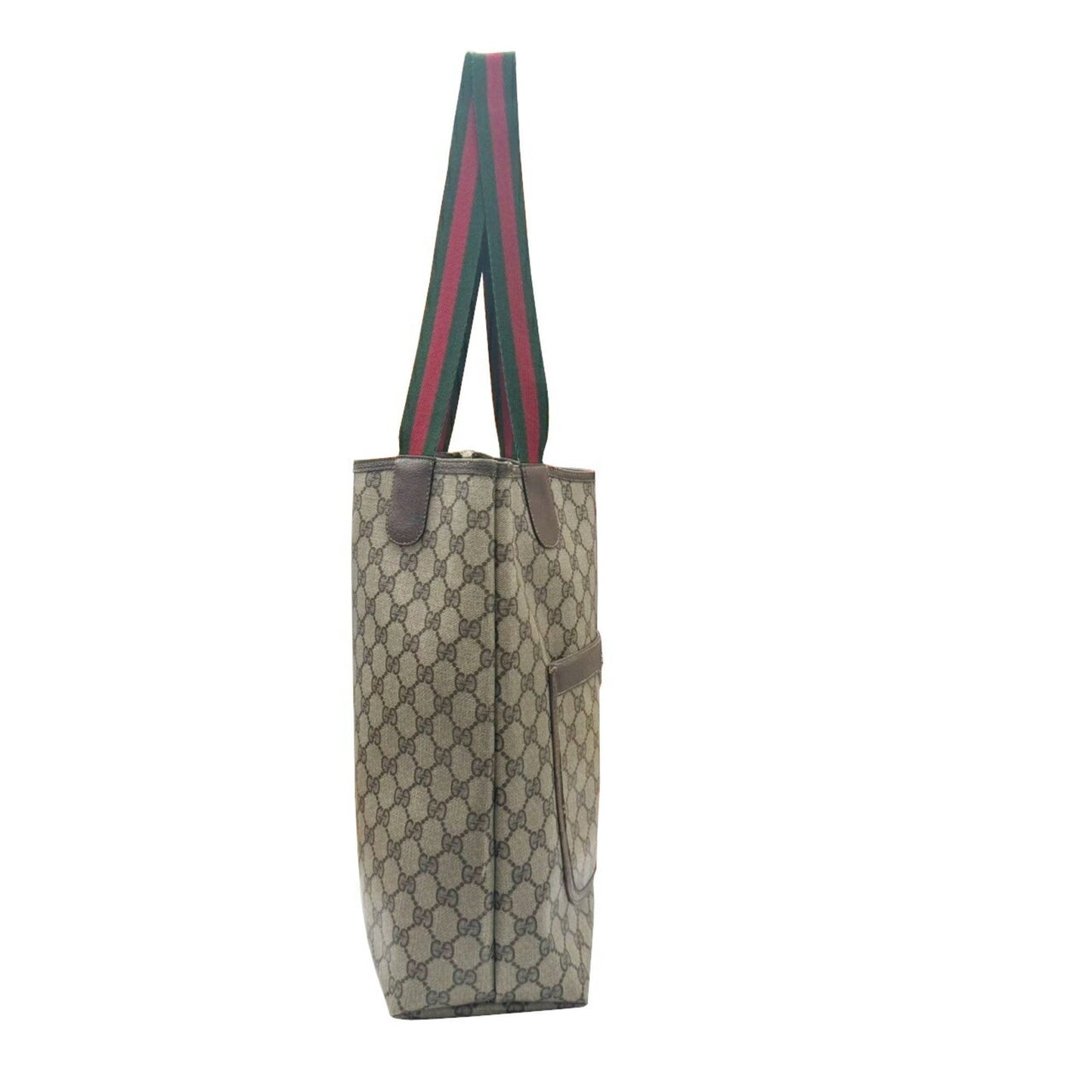 Gucci Beige Pvc Leather Tote Bag ( )