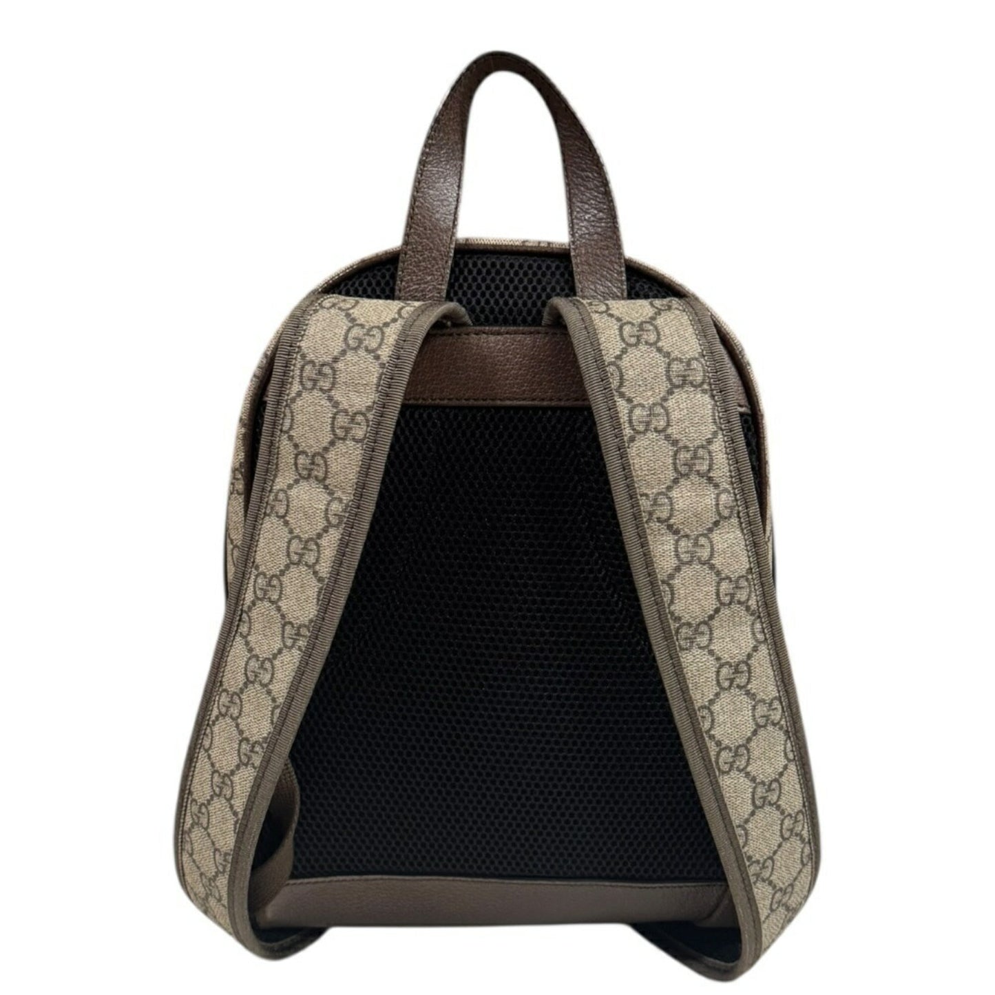 Gucci Beige Brown Gg Supreme Canvas Backpack ( )
