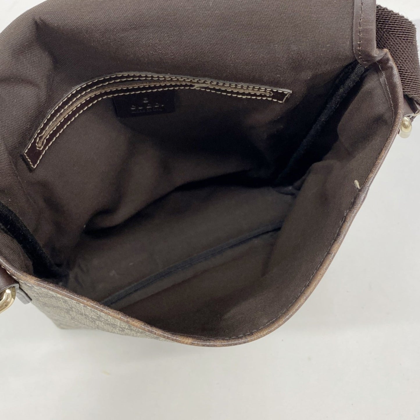 Gucci Beige Brown Pvc Shoulder Bag ( )