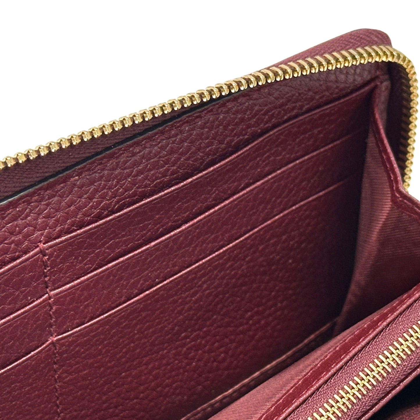 Gucci Bamboo Bordeaux Leather Long Wallet (Bi-Fold) ( )