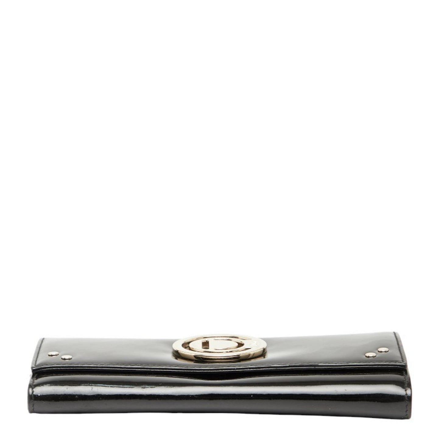Christian Dior Black Patent Leather Chain/Shoulder Wallet ()