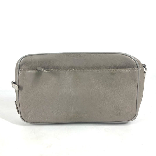 Christian Dior Gray Leather Clutch Bag ()