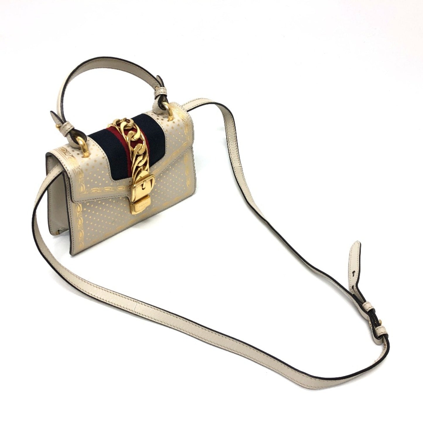 Gucci White Leather Shoulder Bag ( )