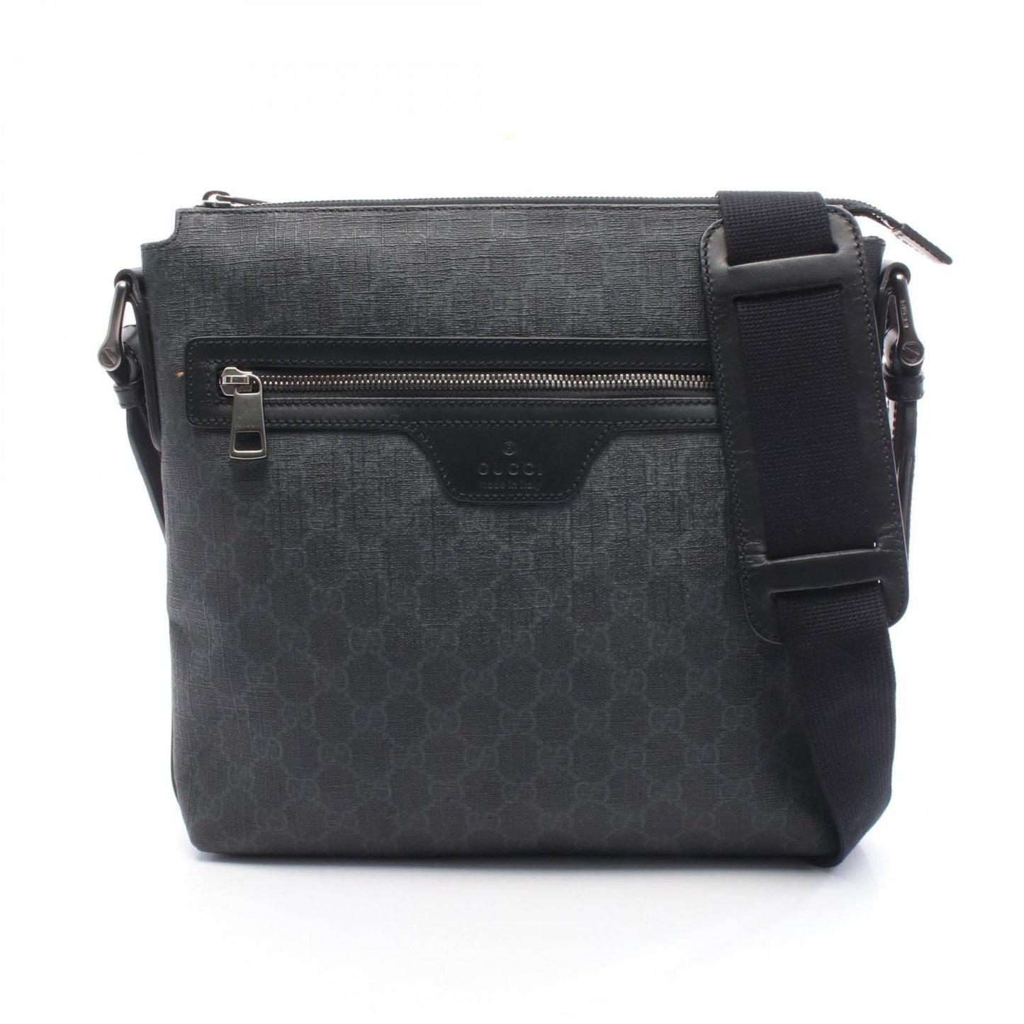 Gucci Black Gg Supreme Leather Shoulder Bag ( )