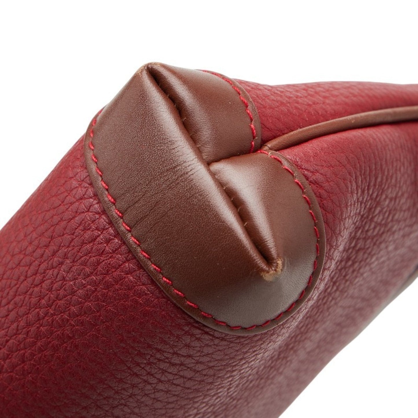Gucci Red Brown Leather Shoulder Bag ( )
