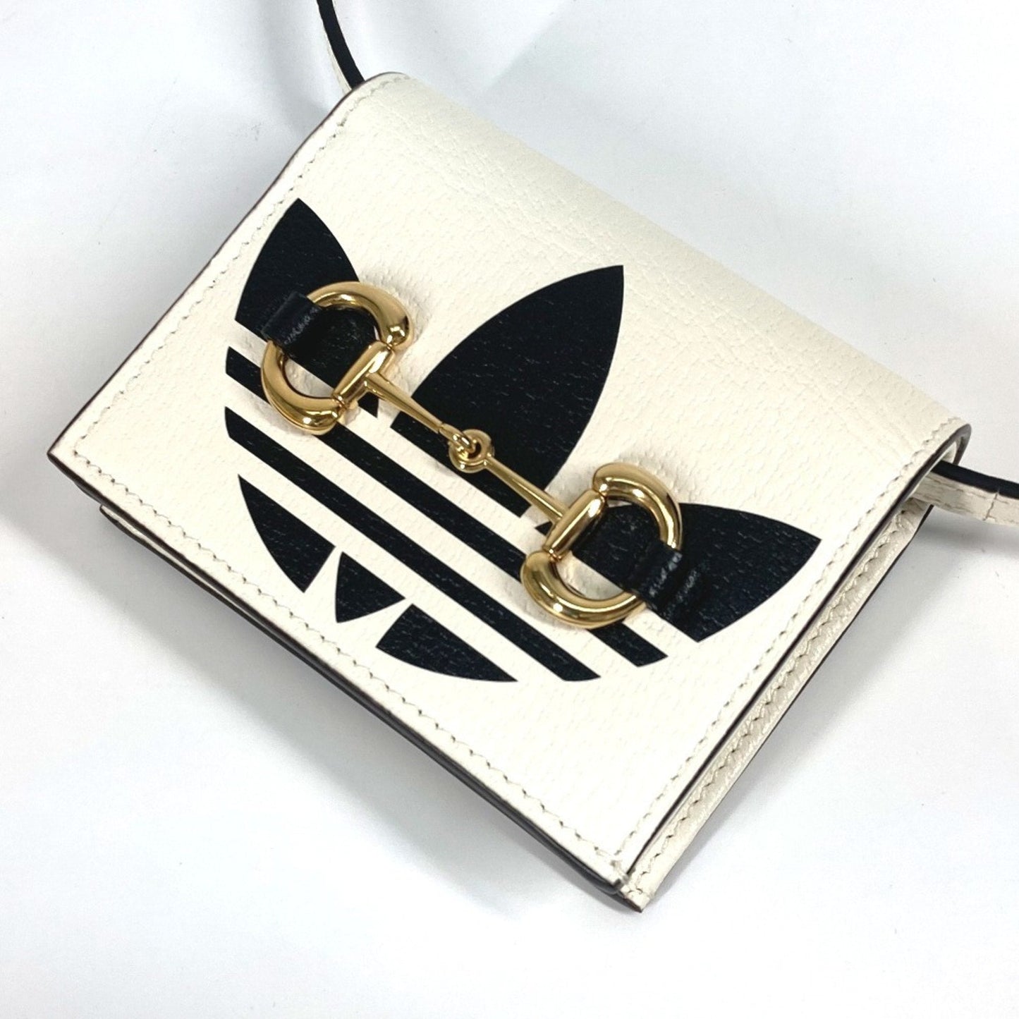 Gucci Black White Leather Wallet (Bi-Fold) ( )