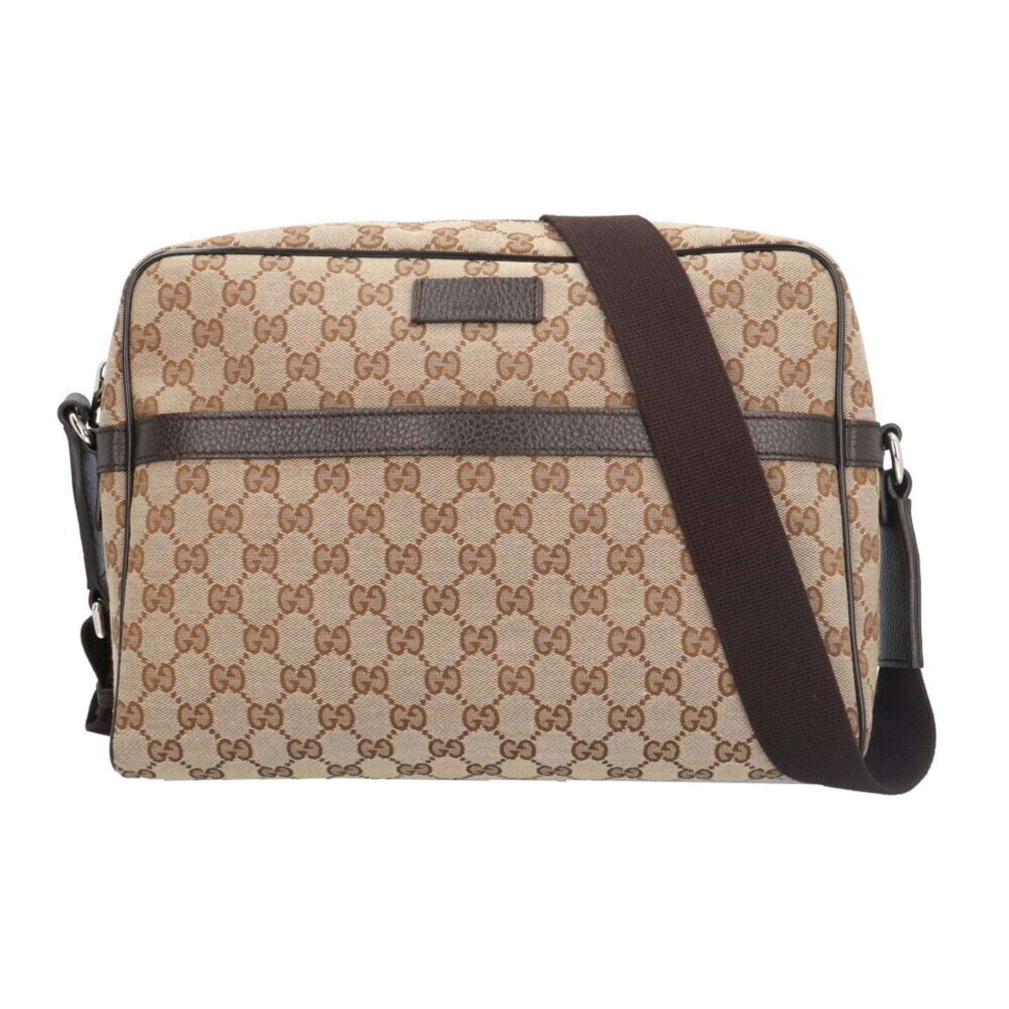 Gucci Gg Canvas Beige Brown Gg Canvas Shoulder Bag ( )