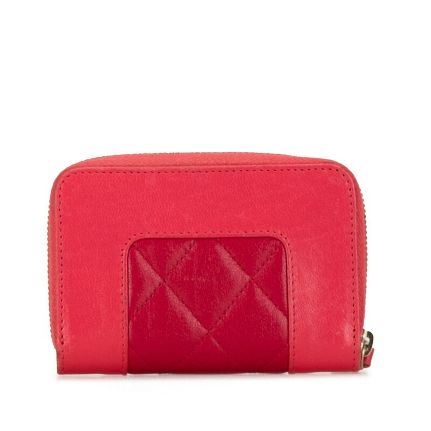 Chanel Coco Mark Coin Case, Purse, Pink, Gold, Leather, Women's, CHANEL