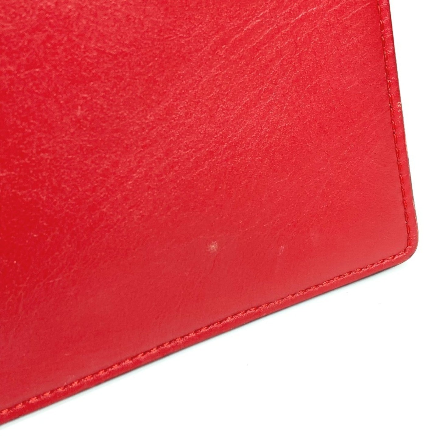 Gucci Beige Red Color Gg Supreme Clutch Bag ( )