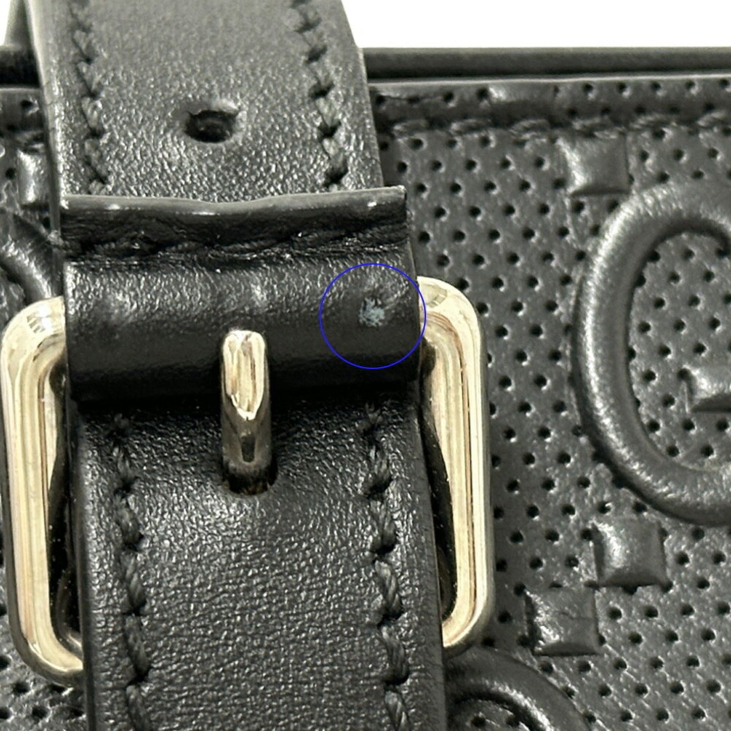 Gucci Black Leather Tote Bag ( )