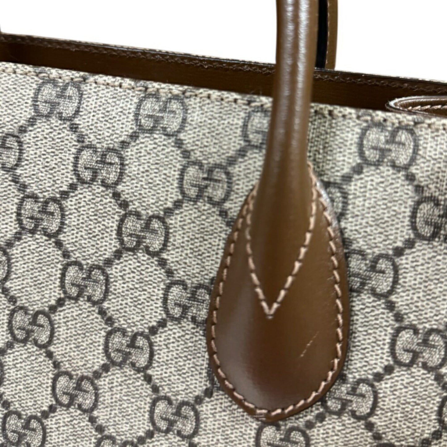 Gucci Beige Brown Gg Supreme Shoulder Bag ( )