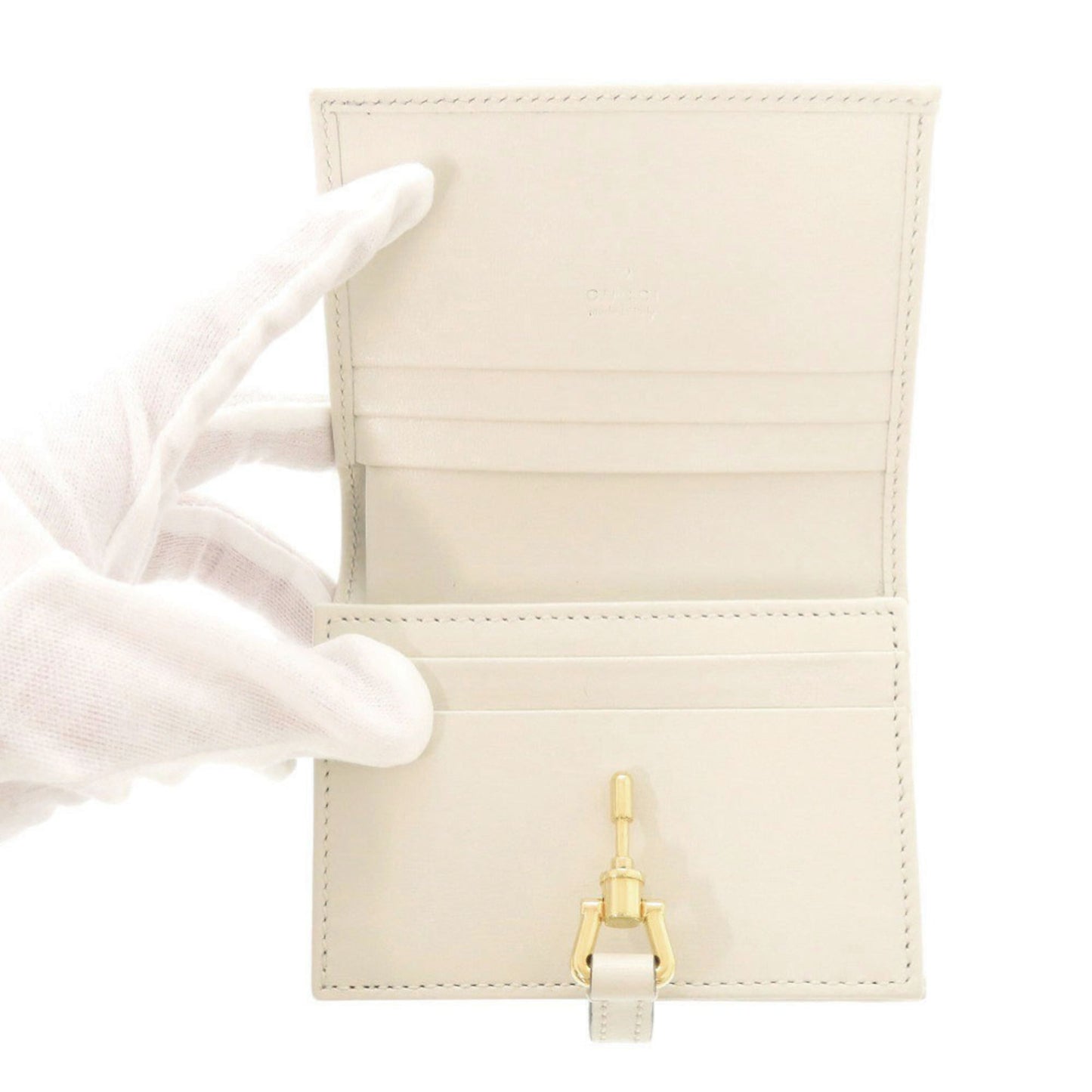 Gucci Ivory Leather Wallet (Bi-Fold) ( )