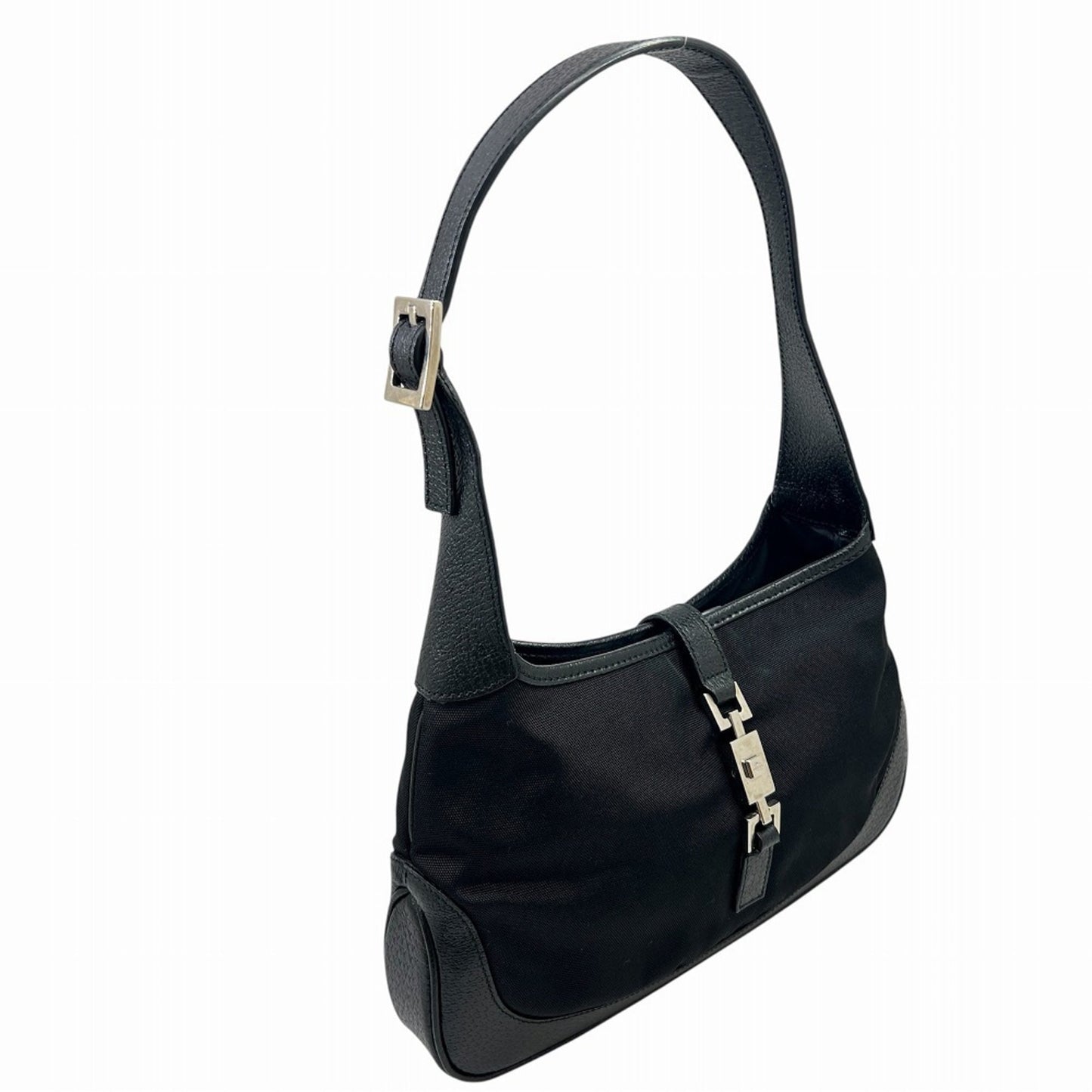 Gucci Black Canvas Leather Handbag ( )