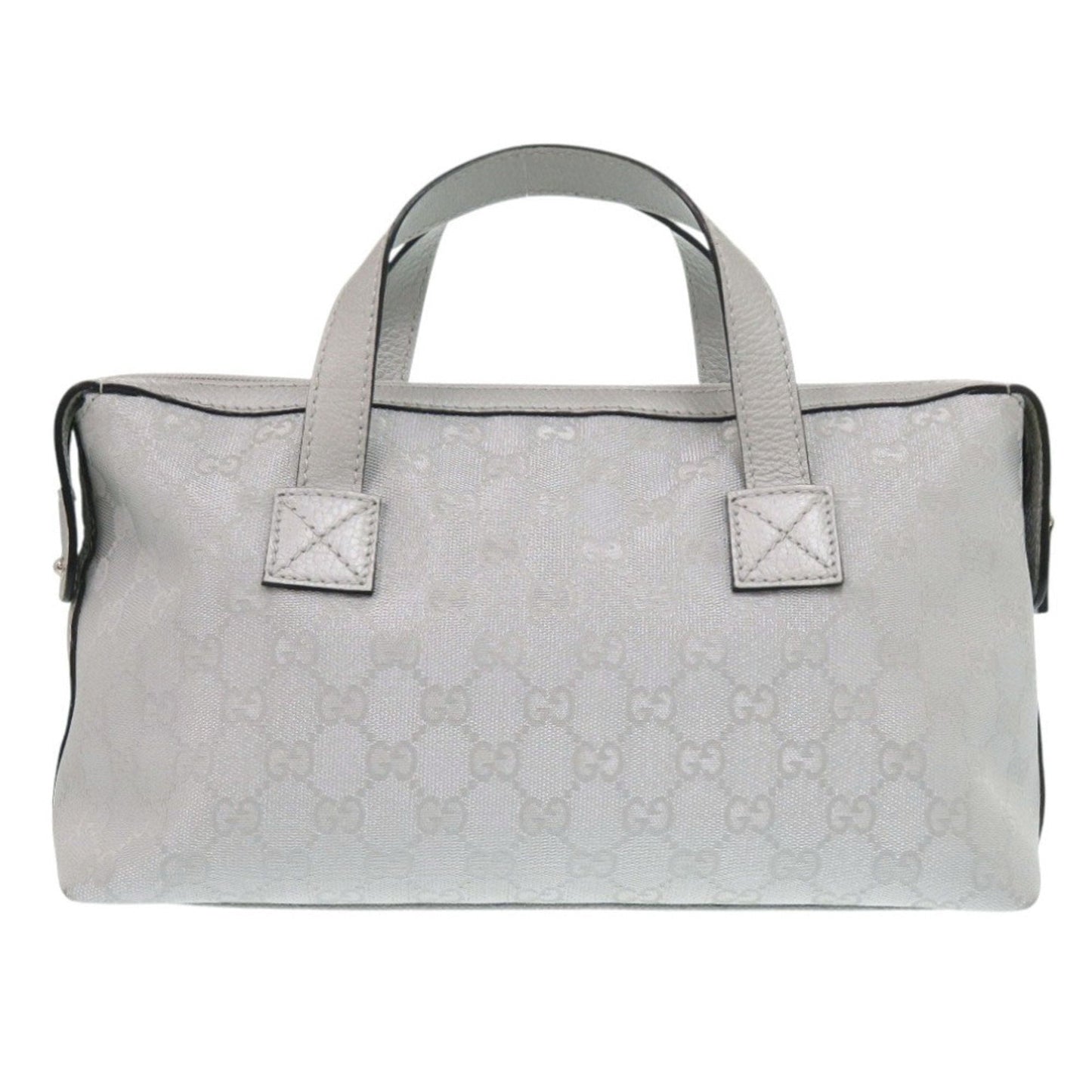 Gucci Gg Canvas Silver Gg Canvas Leather Handbag ( )
