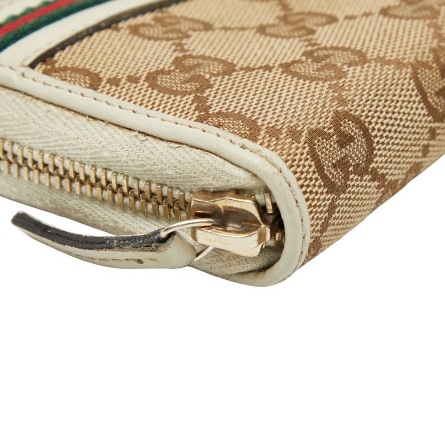 Gucci Beige Multi-Color Canvas Leather Long Wallet (Bi-Fold) ( )