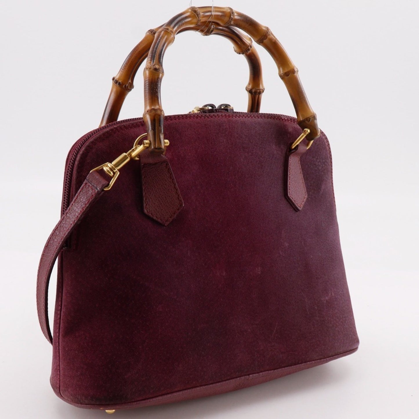 Gucci Purple Suede Handbag ( )