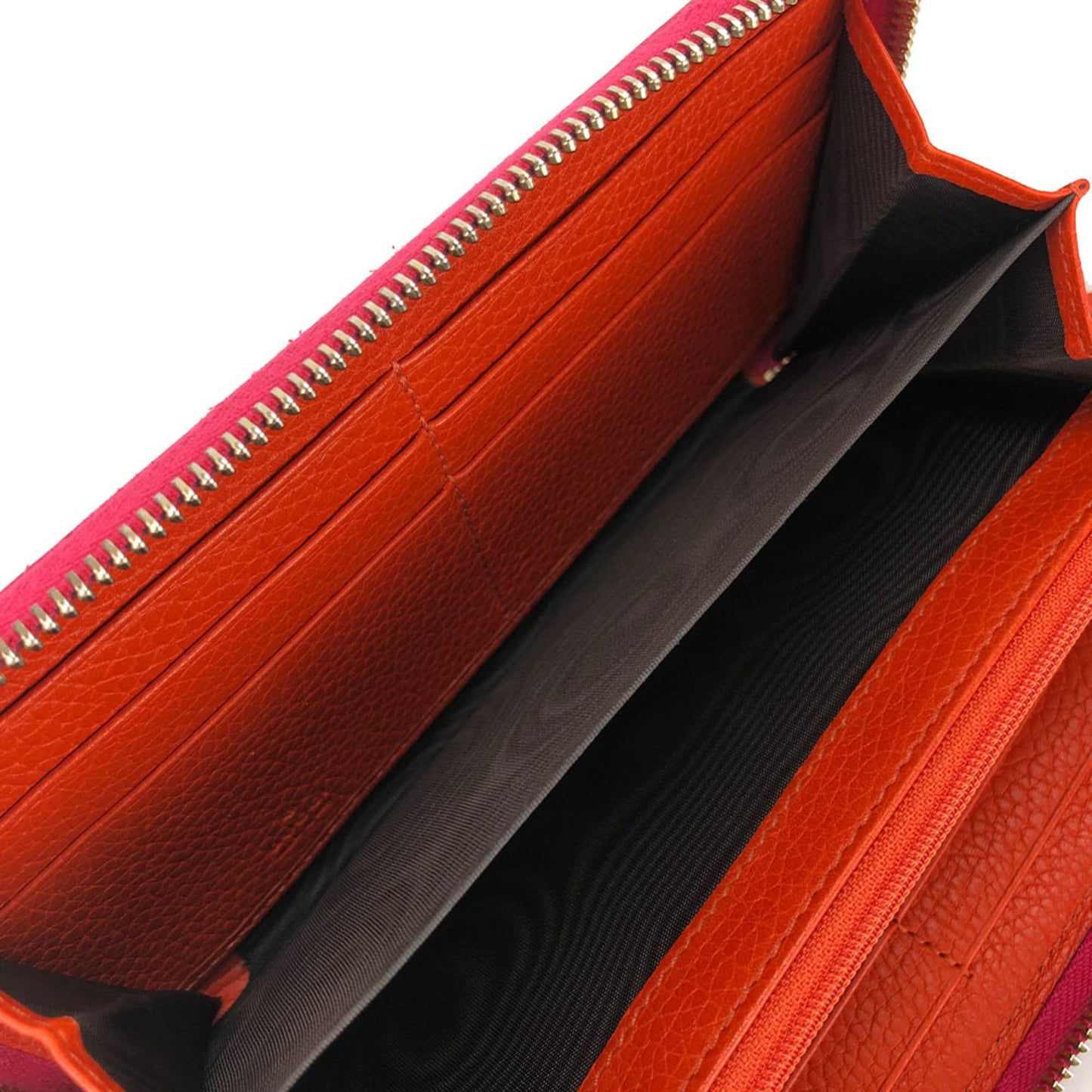 Gucci Bamboo Orange Pink Leather Long Wallet (Bi-Fold) ( )