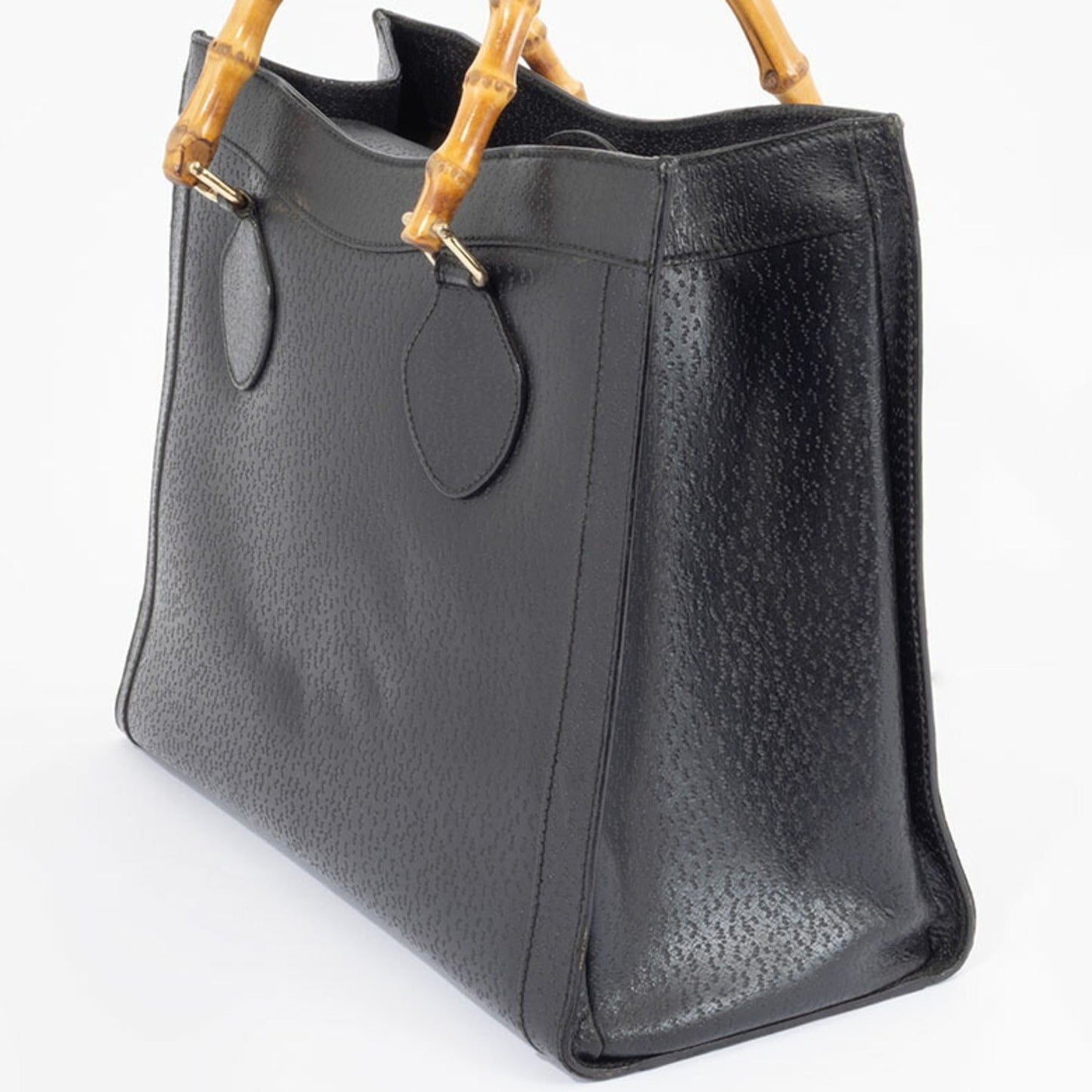 Gucci Black Leather Tote Bag ( )