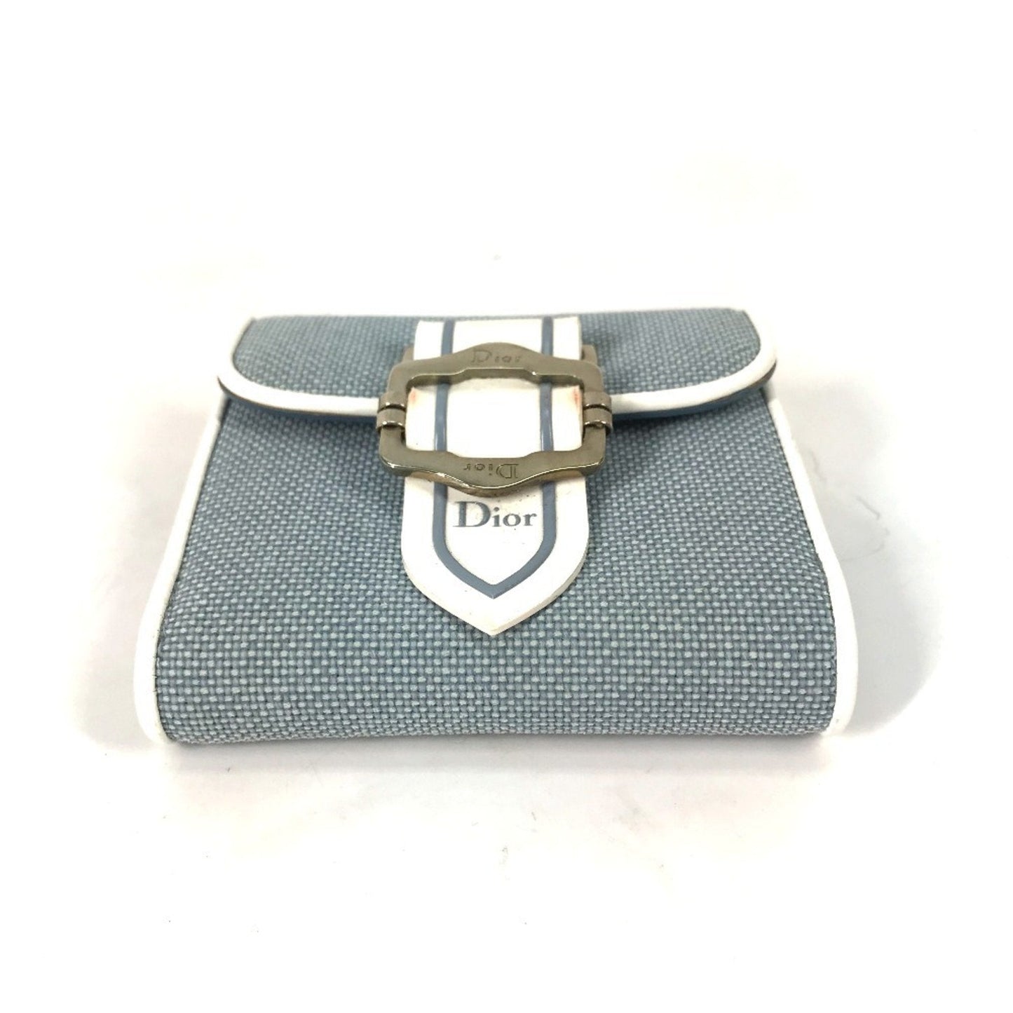 Christian Dior Blue Canvas Wallet (Bi-Fold) ()