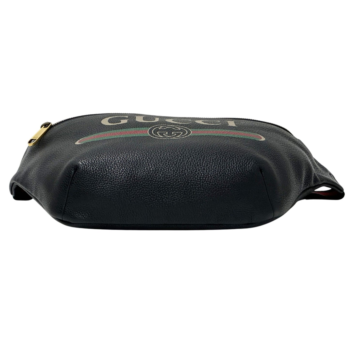 Gucci Black Leather Fanny Pack Sling Bag ( )