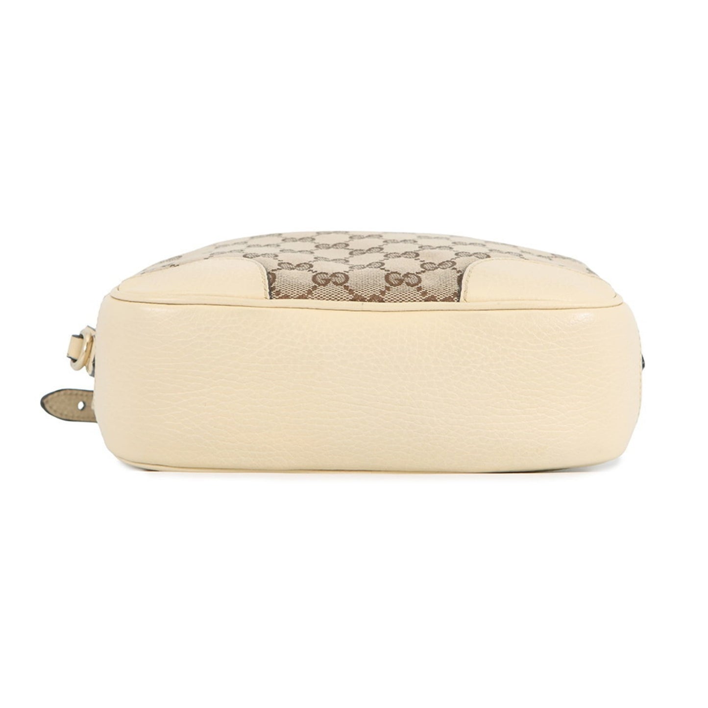 Gucci Gg Canvas Ivory Gg Canvas Leather Shoulder Bag ( )