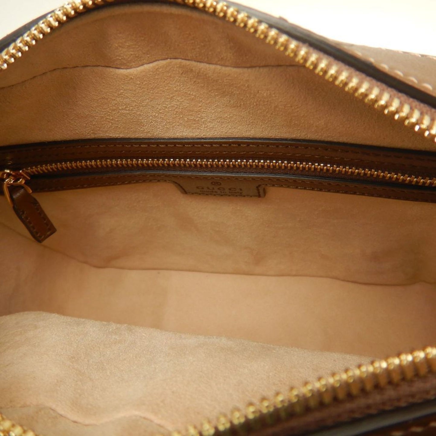 Gucci Horsebit Beige Brown Gg Supreme Leather Shoulder Bag ( )